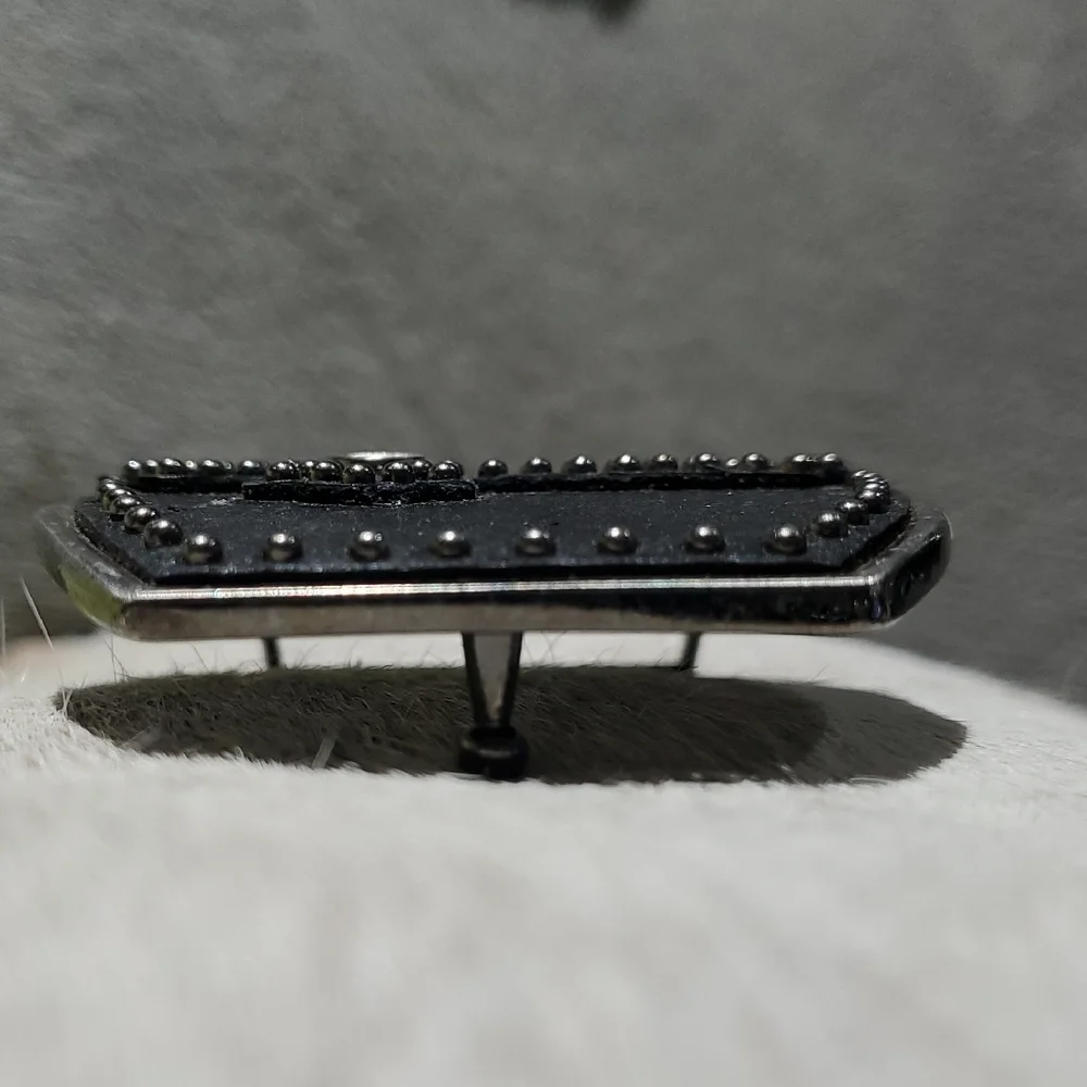 Guess Black and Silver Cross Belt Buckle